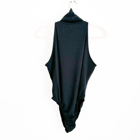 NWOT Missguided Black Ribbed Mock neck Sleeveless Bodysuit sz 8 / 10 - Picture 9 of 11